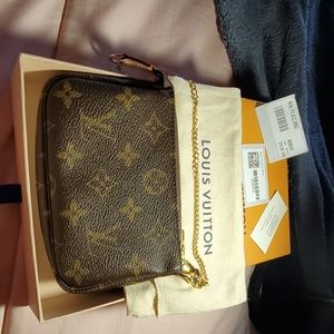 100% AUTH Louis Vuitton Mini Pochette Monogram